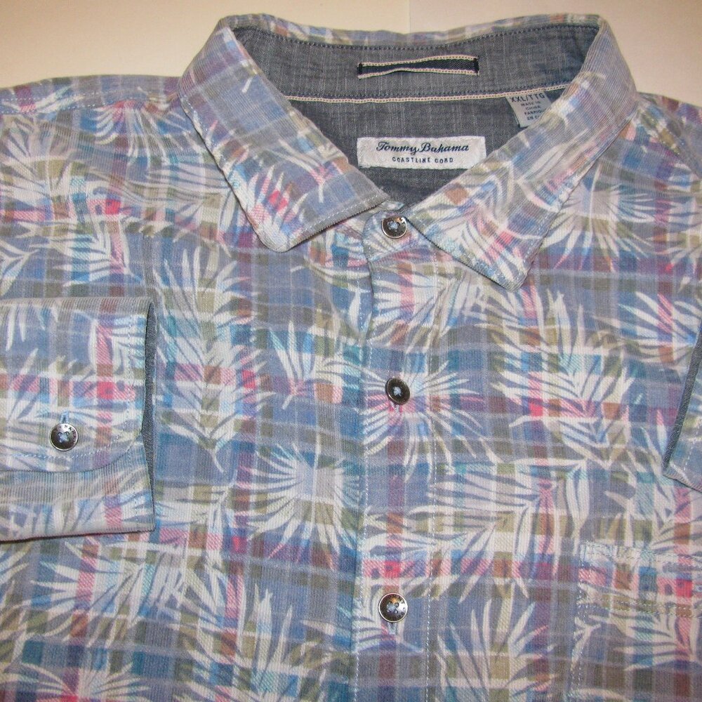 Tommy Bahama Coastline Cord mens 2XL Long Sleeve Shirt Floral corduroy